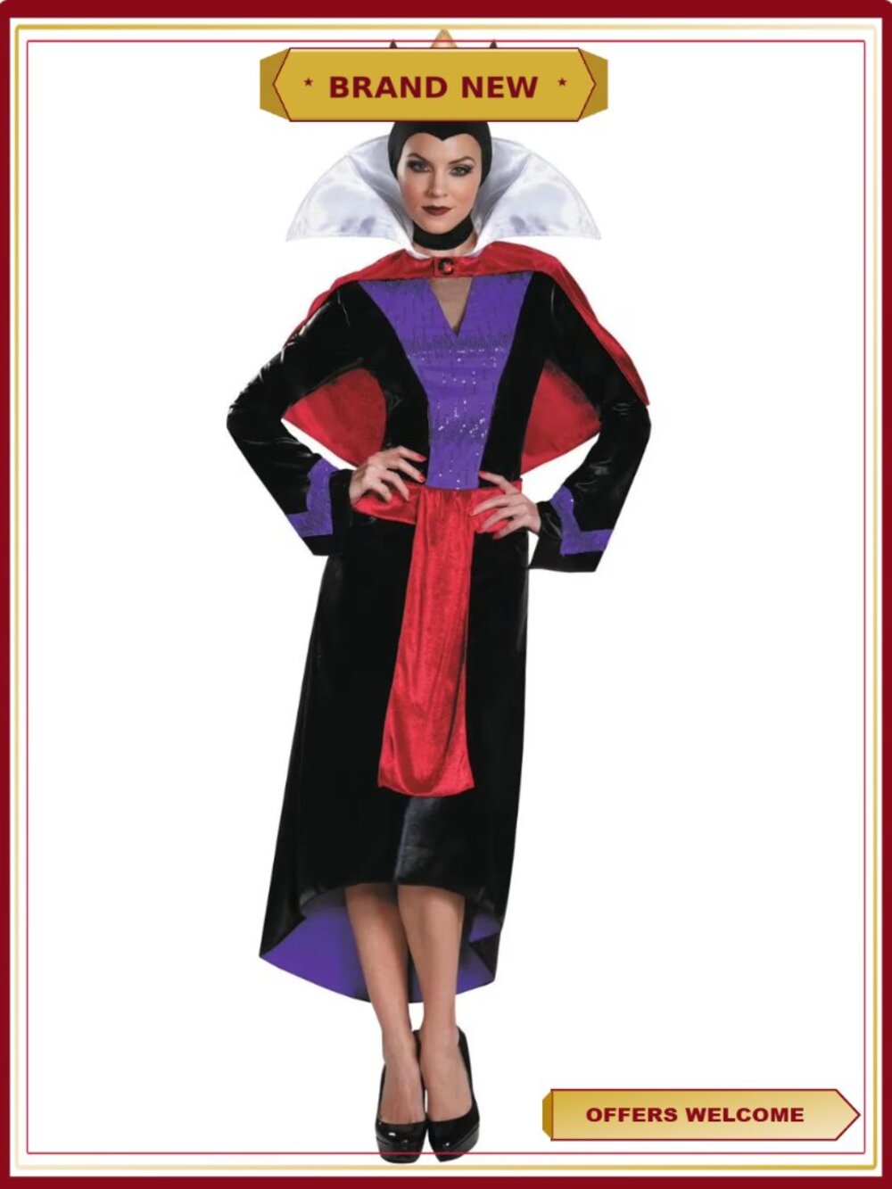 Disney Snow White Evil Queen Deluxe Costume Women Medium Halloween